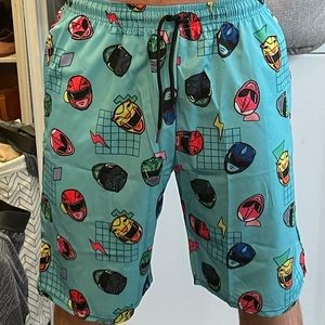 Retro Power Rangers men’s swim board shorts (M)